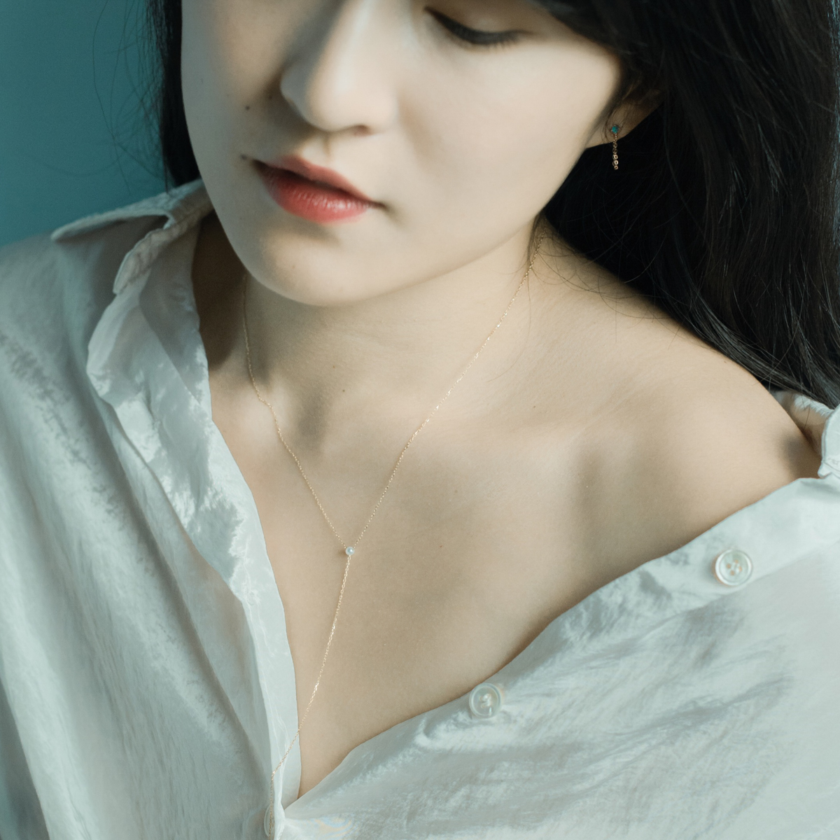 14k珍珠奶溝細鍊