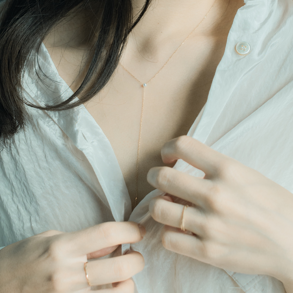 14k珍珠奶溝細鍊