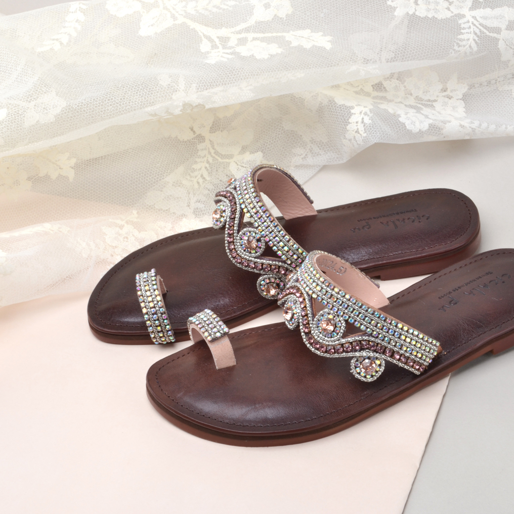 602  粉寶石 涼拖鞋-22.5