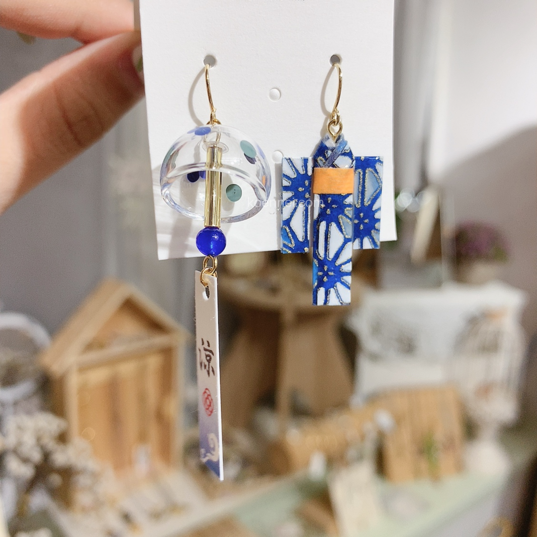 [日本制]風鈴x浴衣耳環