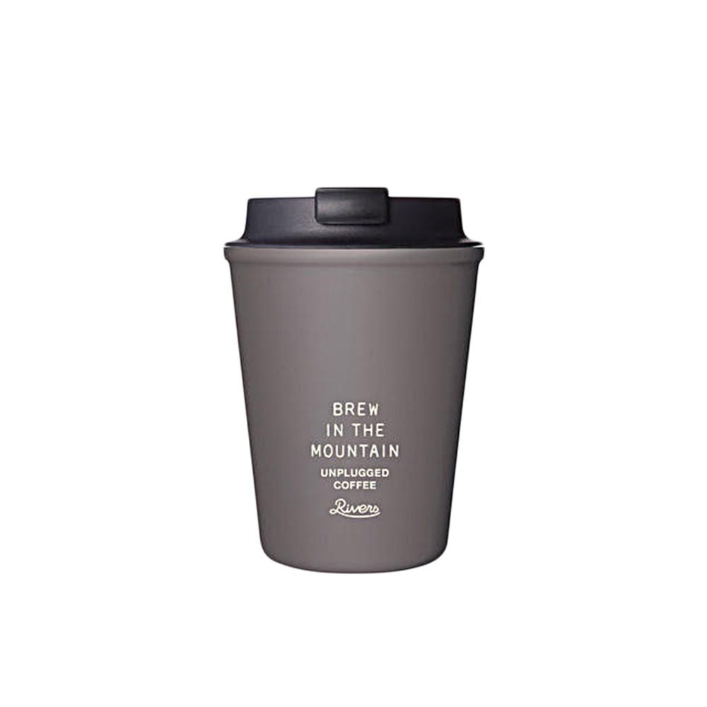 Rivers WALLMUG Sleek Unplugged 雙層隨行咖啡杯 350ml_鉛灰