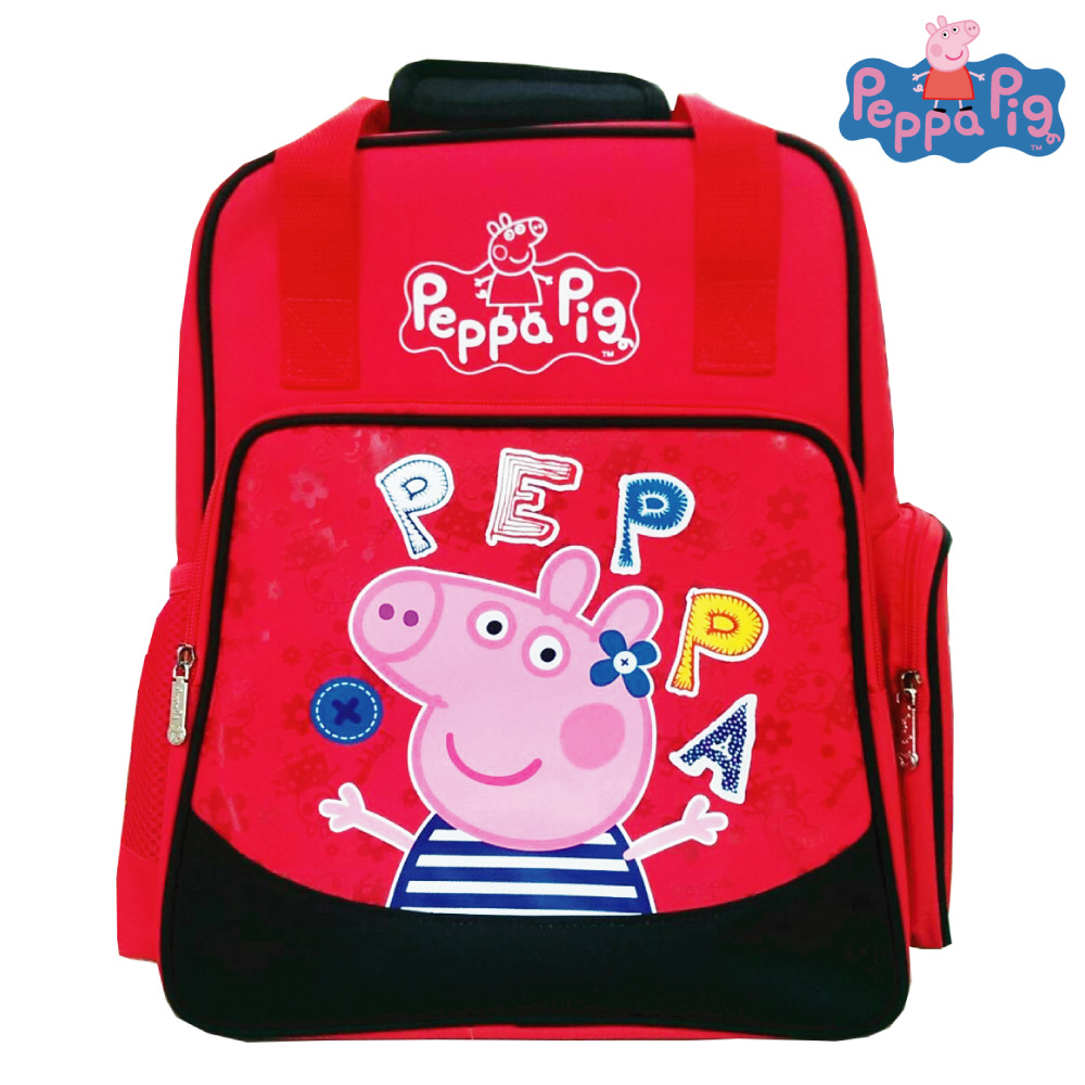 Peppa Pig 粉紅豬 兩用護脊書包(紅)