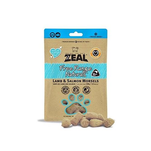 【ZEAL真致】100%純肉冷凍乾燥零食【羊肉+鮭魚】100g (新舊包裝交替中 實際依照出貨為主) 貓零食