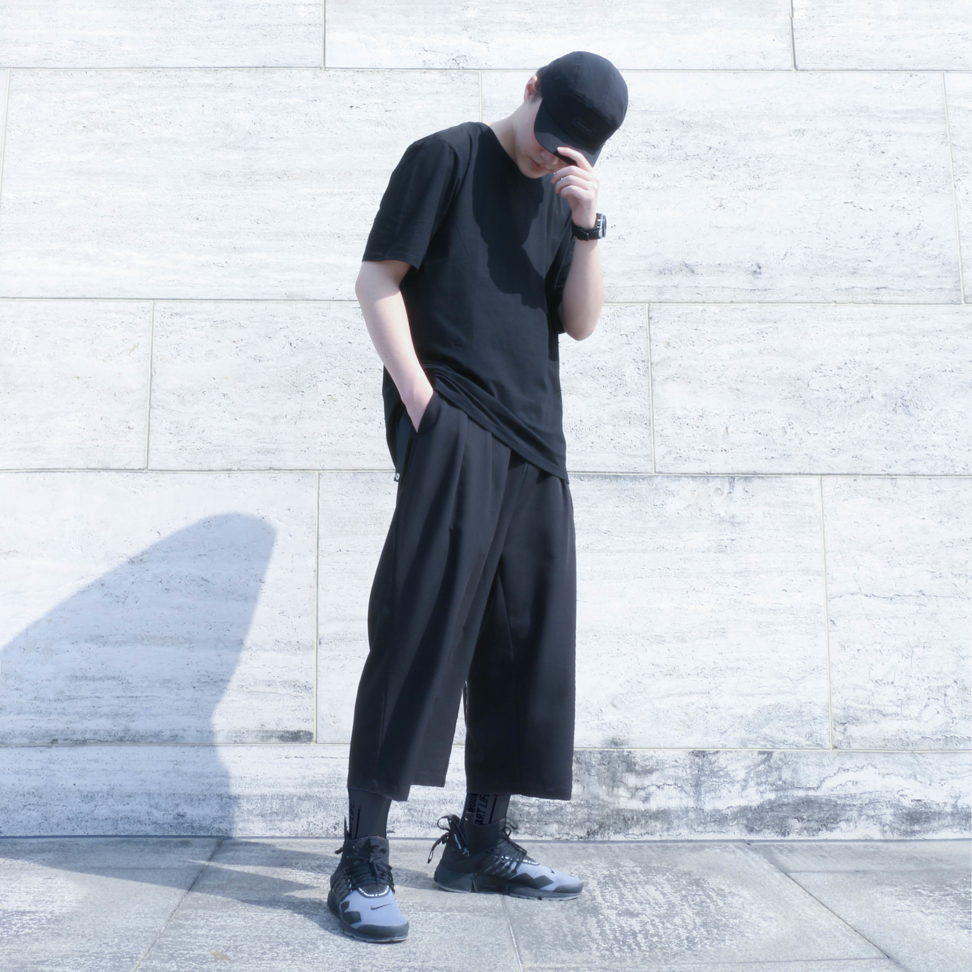 機能立體剪裁戰術直筒八分褲