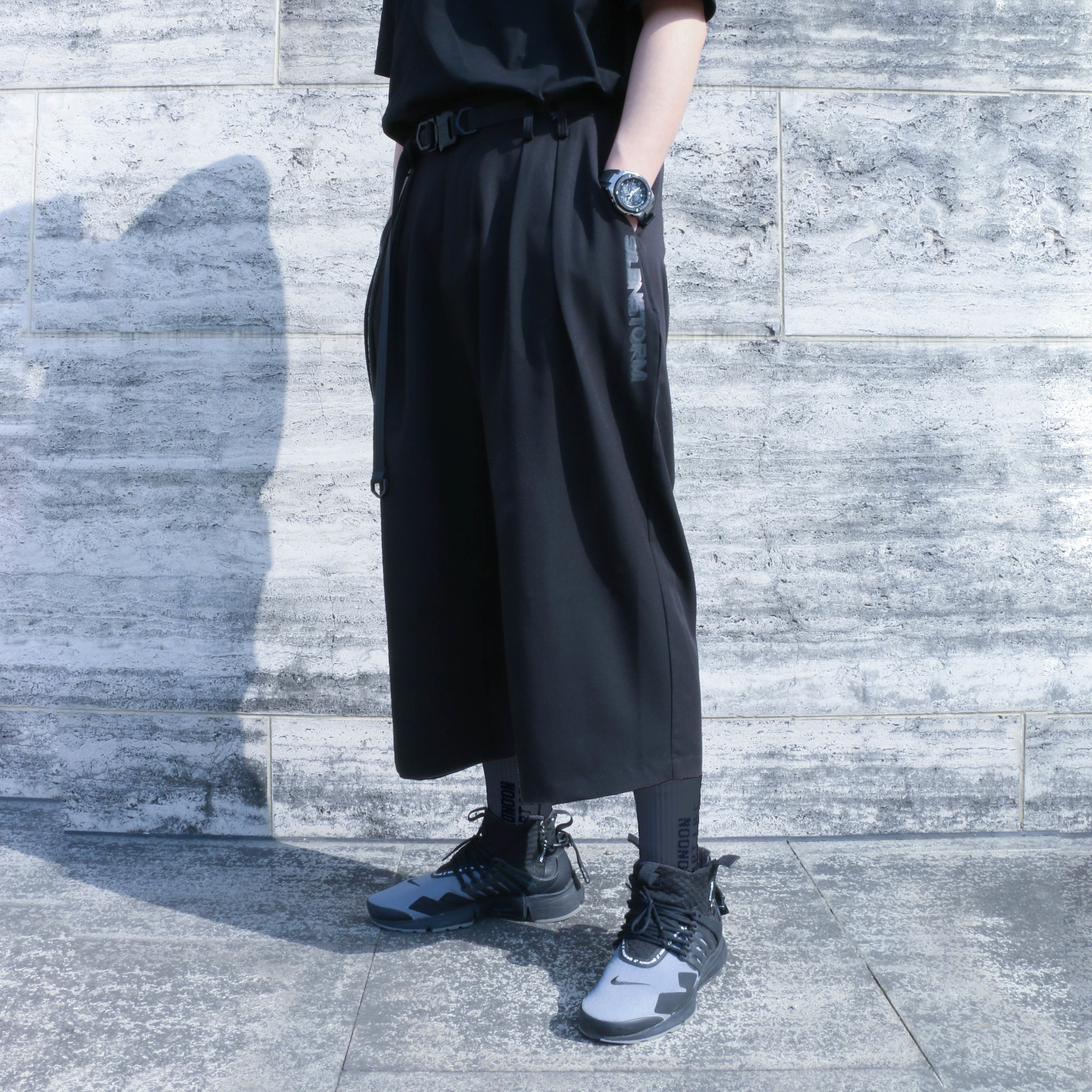 機能立體剪裁戰術直筒八分褲