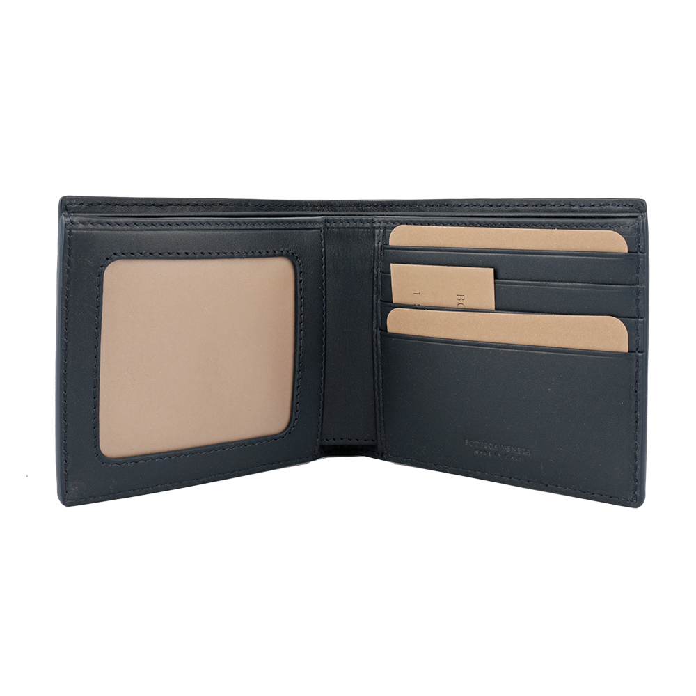 【BOTTEGA VENETA】小牛皮編織照證件照短夾