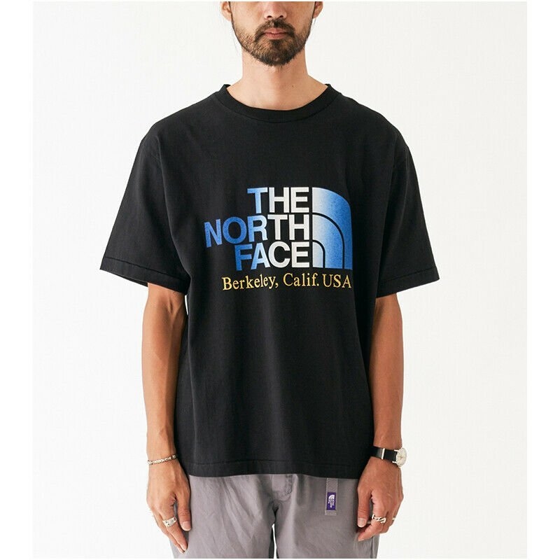 **特價商品售出不退換**紫標 THE NORTH FACE 5.5oz Logo Tee 黑色 白色 寬版 五分袖 短T【 NT3928N】