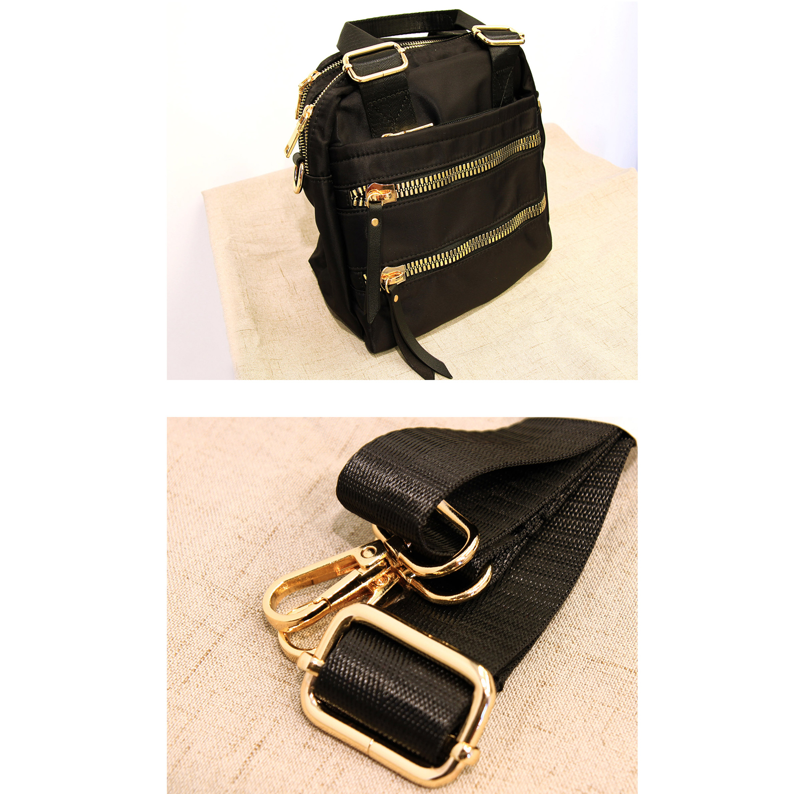 正韓 多拉鍊尼龍手提包