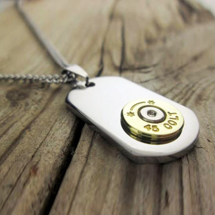 美國 Bullet - .45 手槍子彈軍牌項鍊