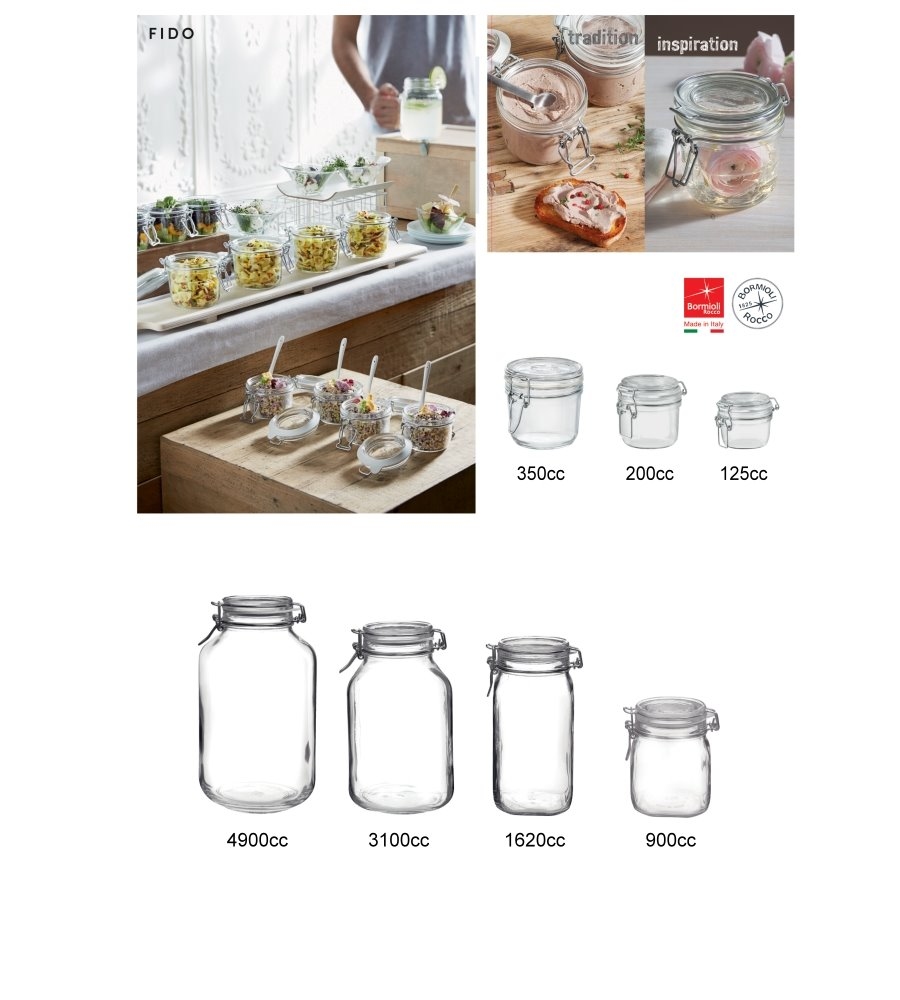 義大利製Bormioli Rocco 透明蓋密封罐 900ml Fido系列