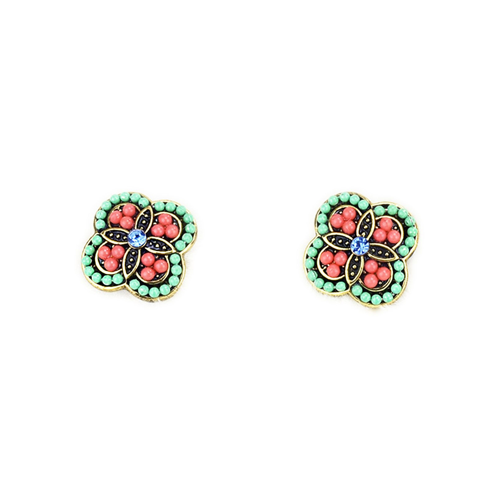 【鞋釦】百變風格 波西米亞系列 幸運四葉花款 (一組兩顆)－綠