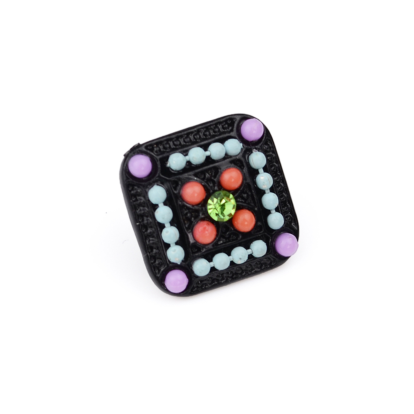 【鞋釦】百變風格 波西米亞系列 鬱金香物語款 (一組兩顆)－黑