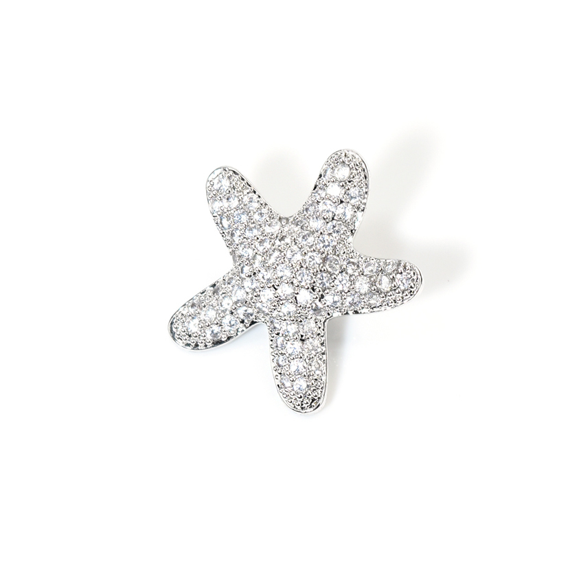 【鞋釦】頂級首飾工藝-微鑲海星(一組兩顆)－銀