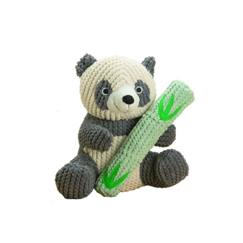美國Patchwork-可愛熊貓15吋+竹子 啃咬/啾啾玩具