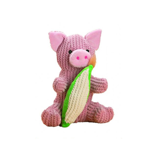 美國Patchwork-粉紅小豬15吋+玉米 啃咬/啾啾玩具