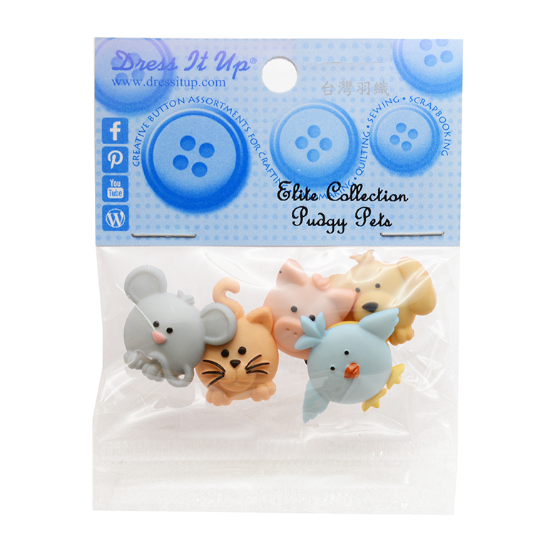 圓滾滾動物小美釦