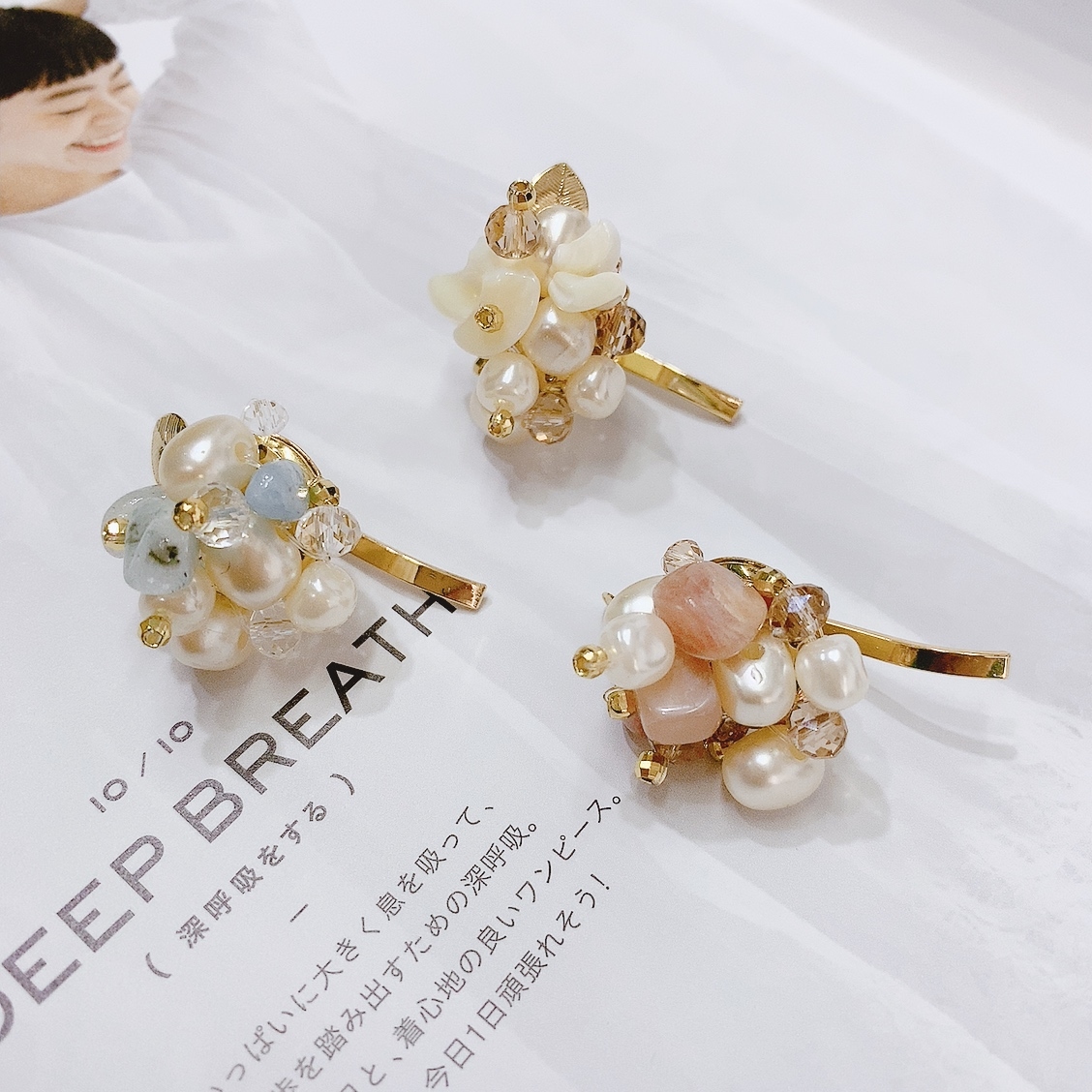 日本天然石Hair Cuff