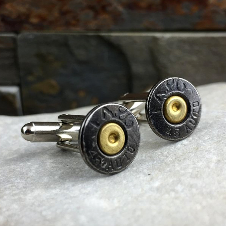 美國 Bullet - .45 白朗寧手槍子彈袖扣 / 袖釦（黑色特別版）