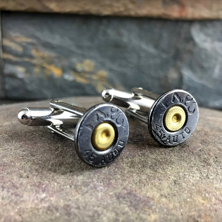 美國 Bullet - .45 白朗寧手槍子彈袖扣 / 袖釦（黑色特別版）