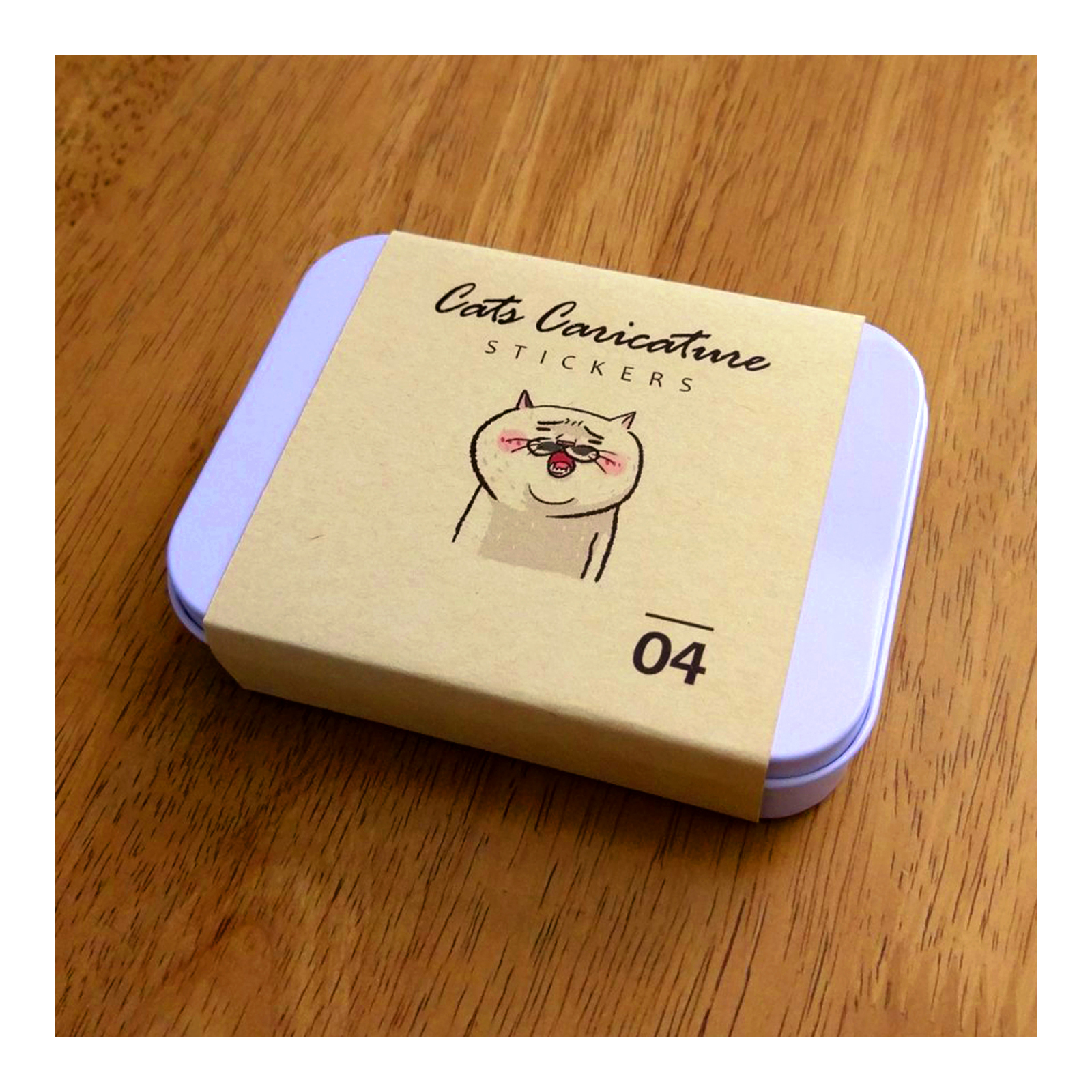 【ehcat貓室友】貓似顏貼紙鐵盒 04