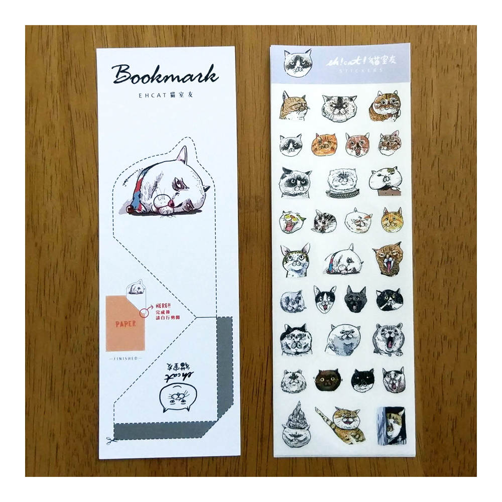 【ehcat貓室友】貓似顏透明貼紙-04