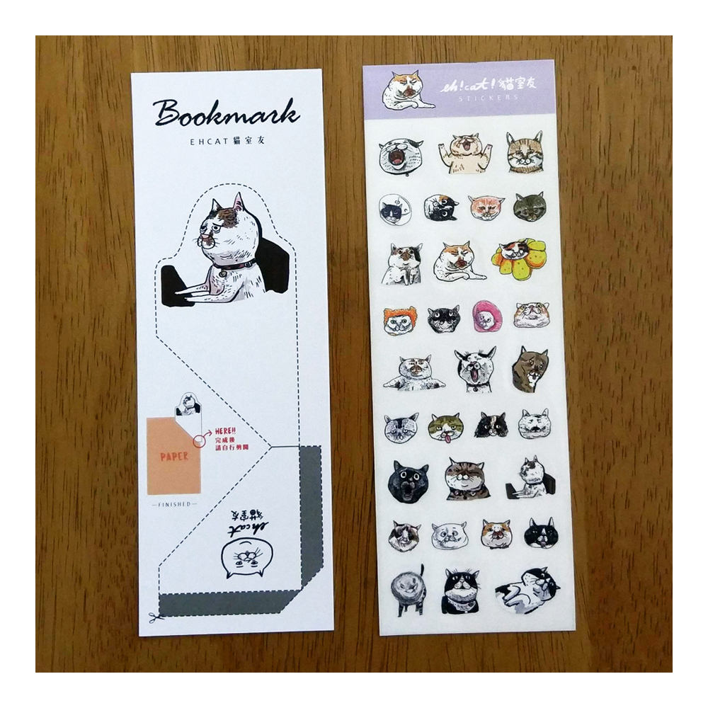 【ehcat貓室友】貓似顏透明貼紙-03