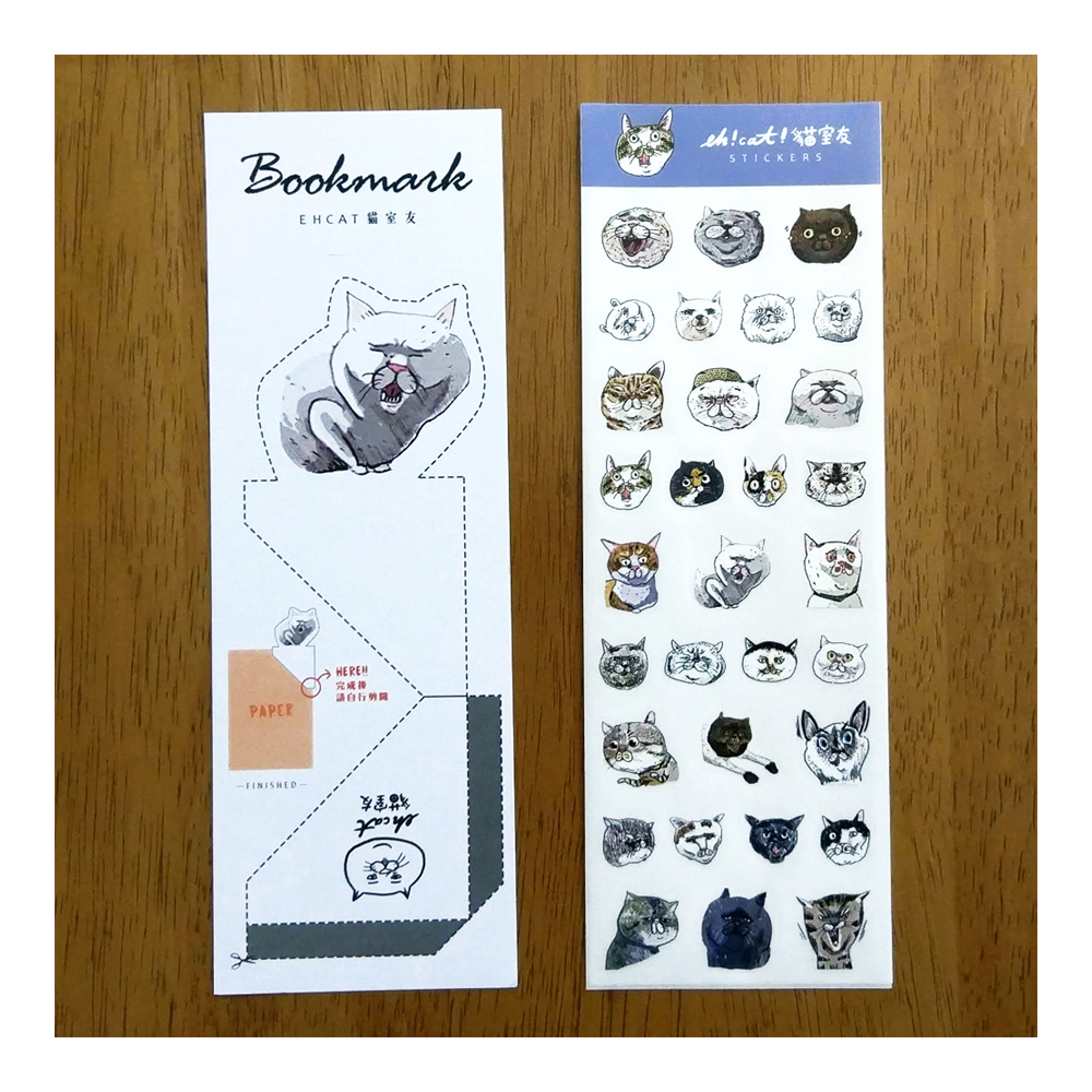 【ehcat貓室友】貓似顏透明貼紙-02