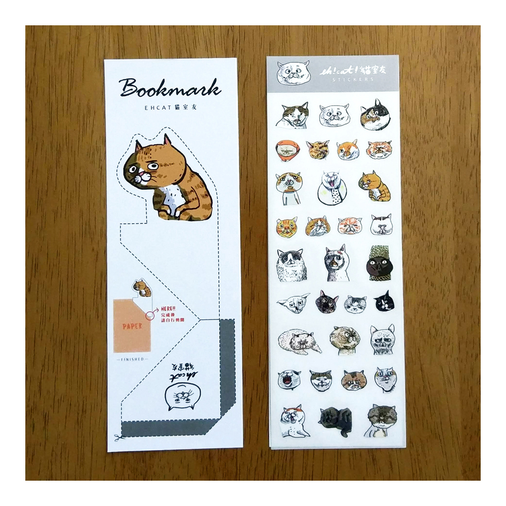 【ehcat貓室友】貓似顏透明貼紙-01