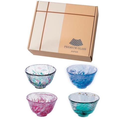 日本津輕 手作清酒杯組(4入禮盒組)/1組