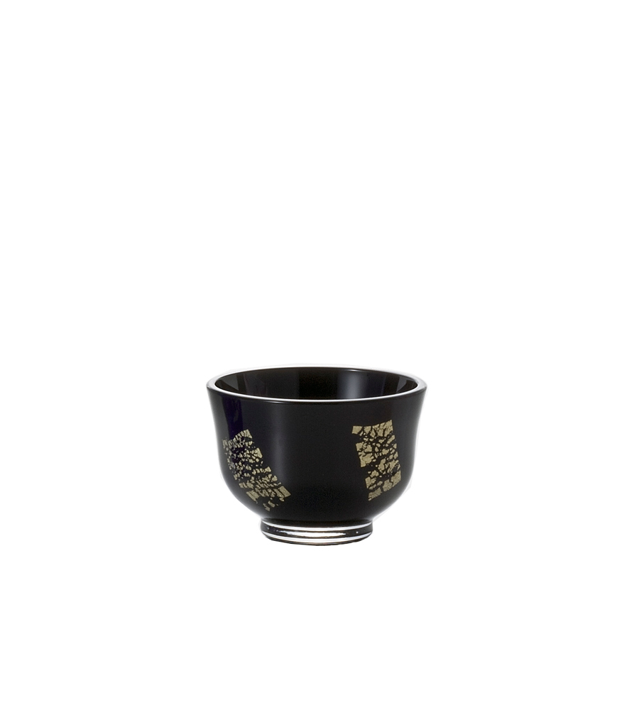 日本津輕 德利金箔黑色清酒杯-70ml/1入