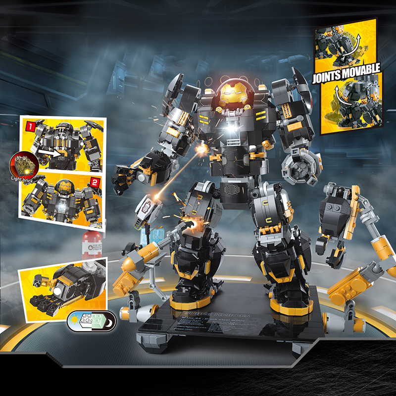 Hulkbuster Avengers Iron Man Hulk Buster Super Heroes Building Kit Block Set NO BOX JISI7142