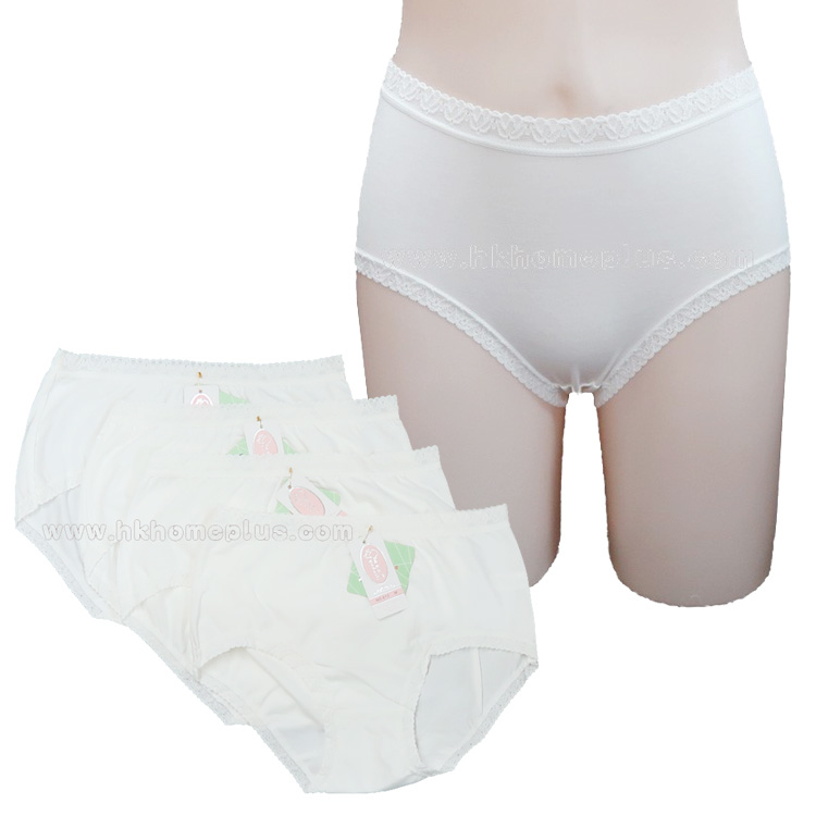 4條裝 雅岱莉: 高腰素色內褲 (M-4XL碼)