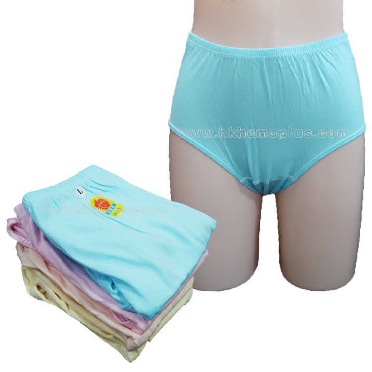 4條裝 安莉莉/安夢莉: 高腰素色內褲 (M-4XL碼)