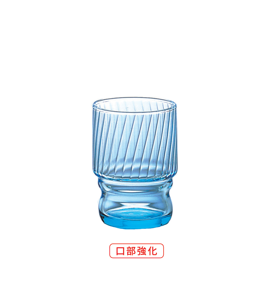 ADERIA 日本亞德利強化藍色水杯/1入