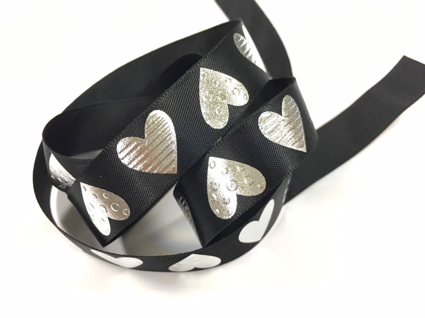 浮雕愛心/緞面帶/15mm