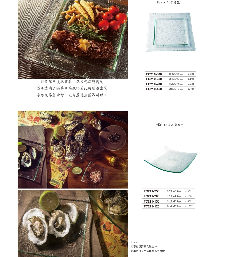 Natura Erato 正方翹盤 250mm/1入