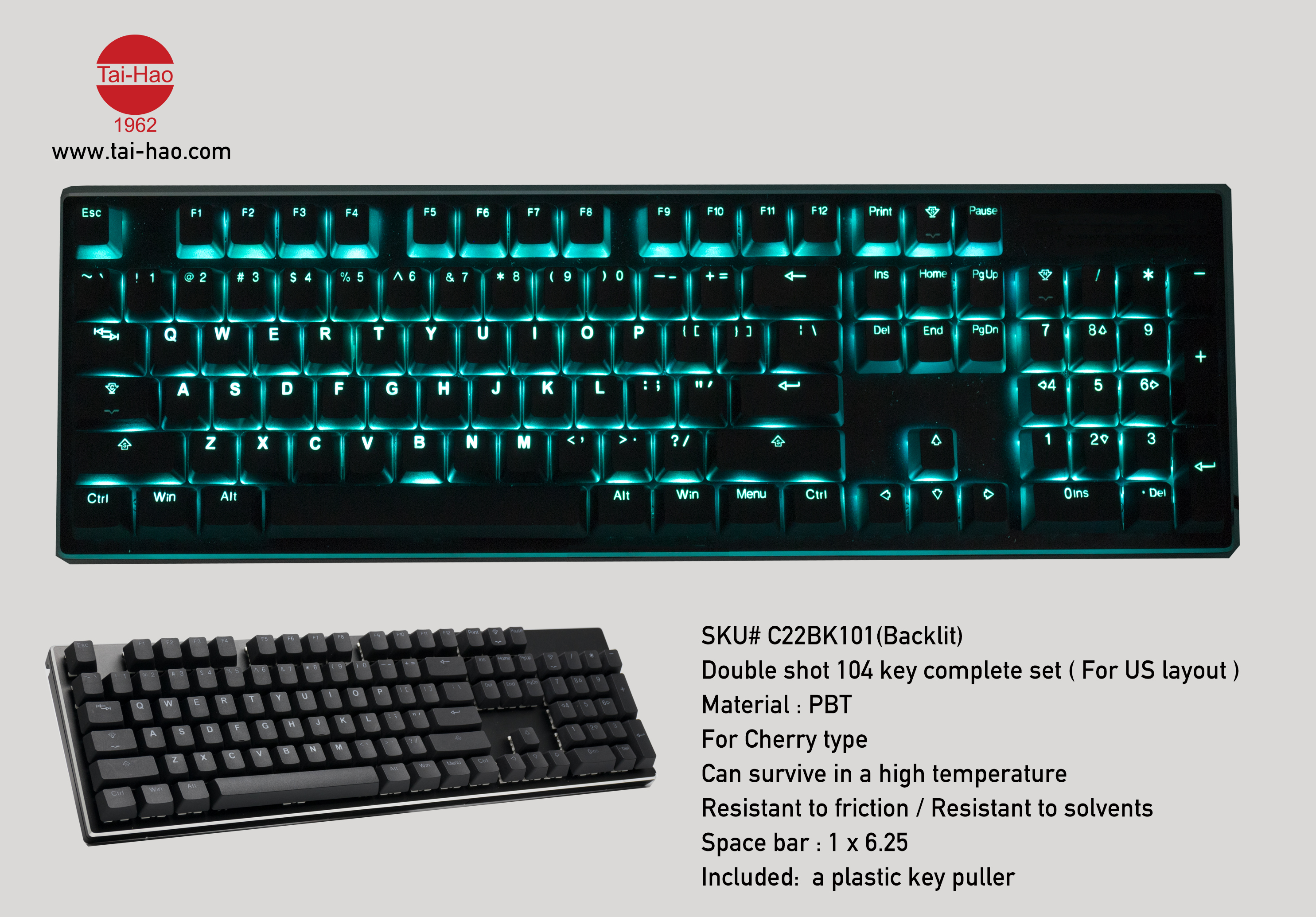 Tai-haDouble Shot Keycaps,PBT Keycaps,