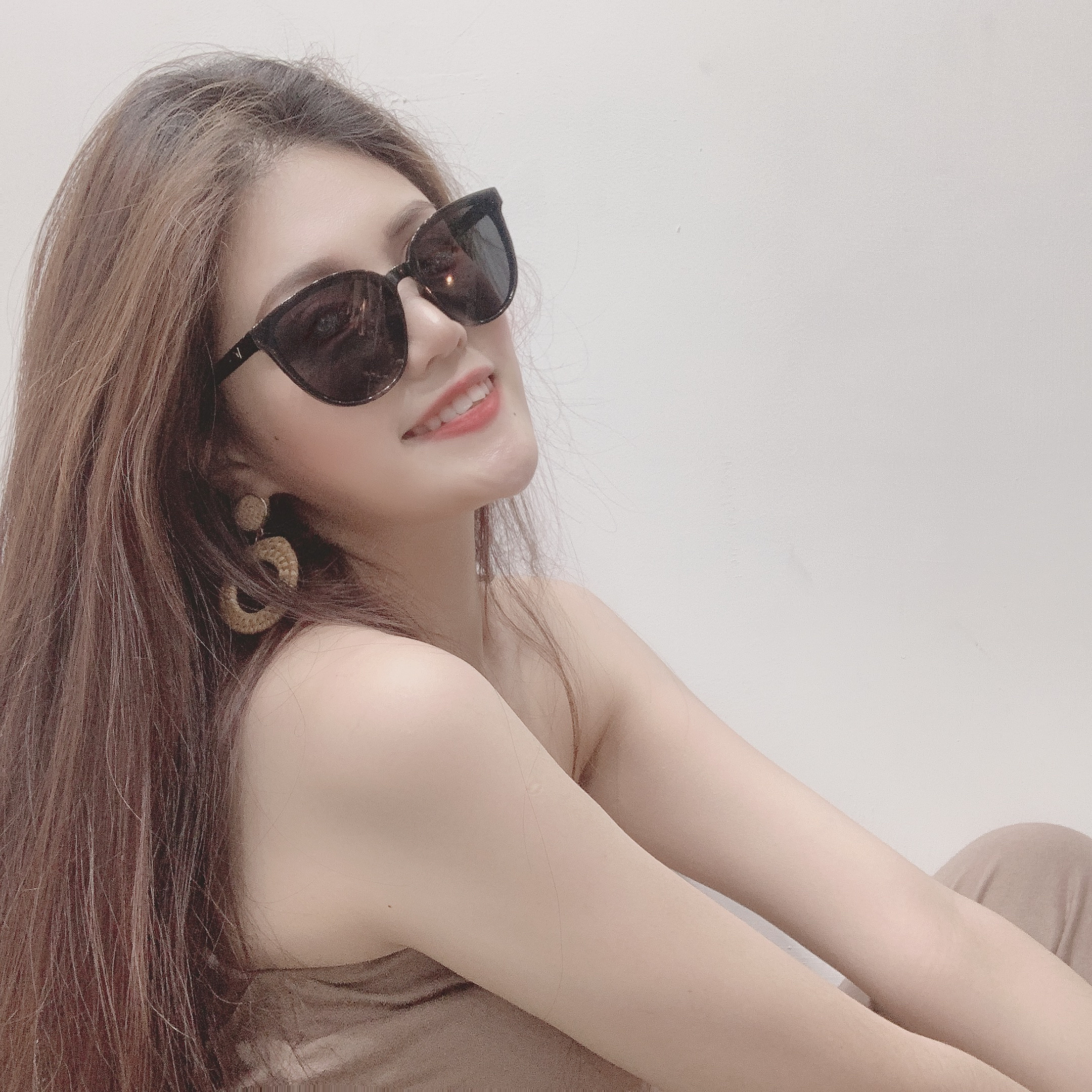 S1101963金屬腳墨鏡/二色