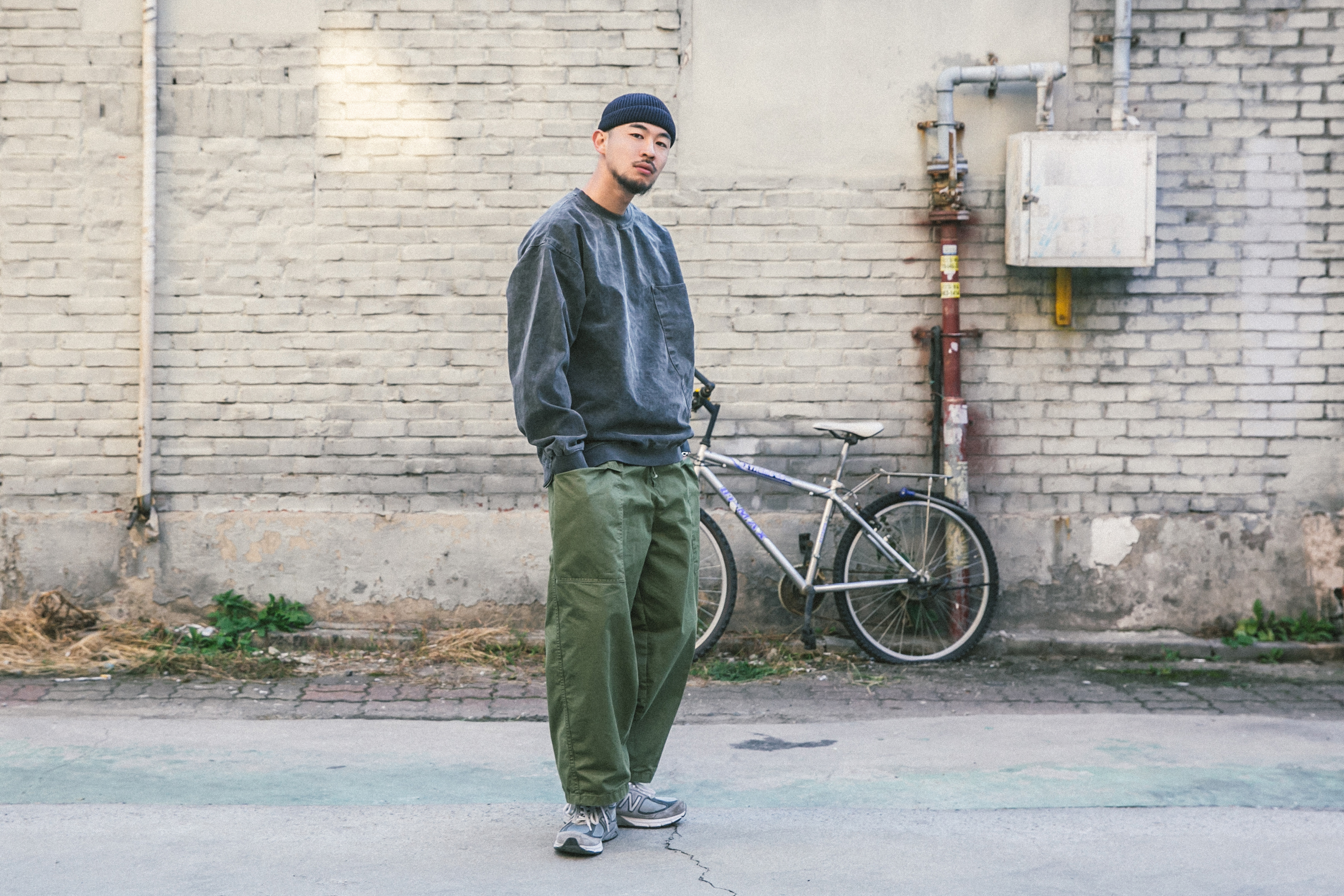 【ANGLAN】Carpenter Panel Balloon Pants 7c5832bb6076fba4a8ecfe3b2fe78c