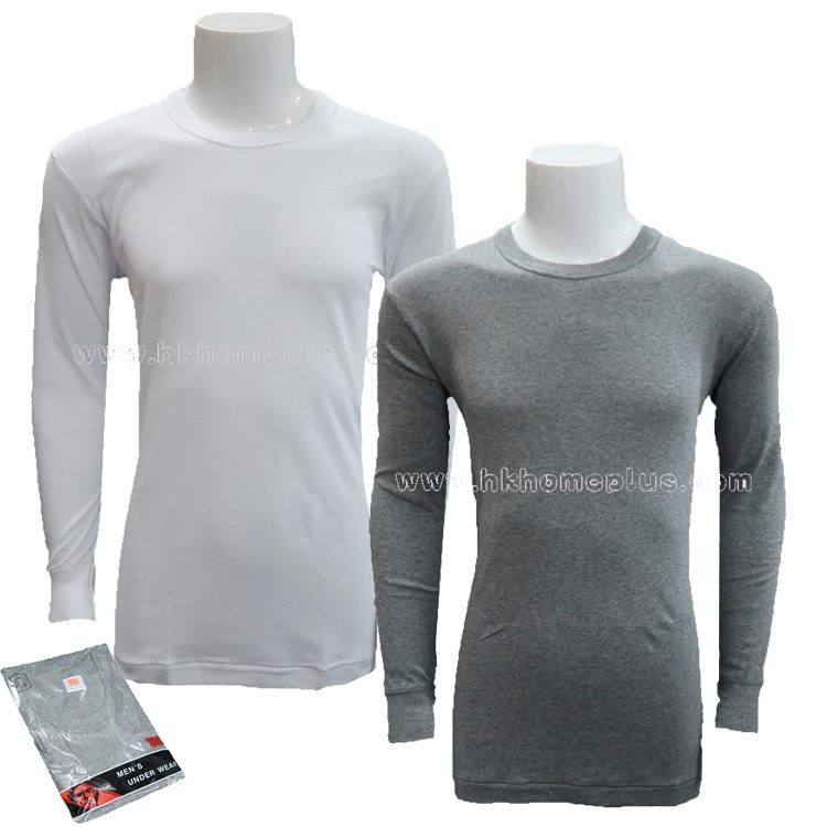 3件裝 TE牌: 男裝薄身圓領長袖衫 (S-XL碼)