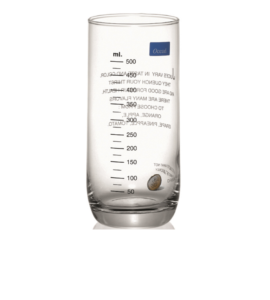 Ocean Juice&Health 刻度花杯/1入