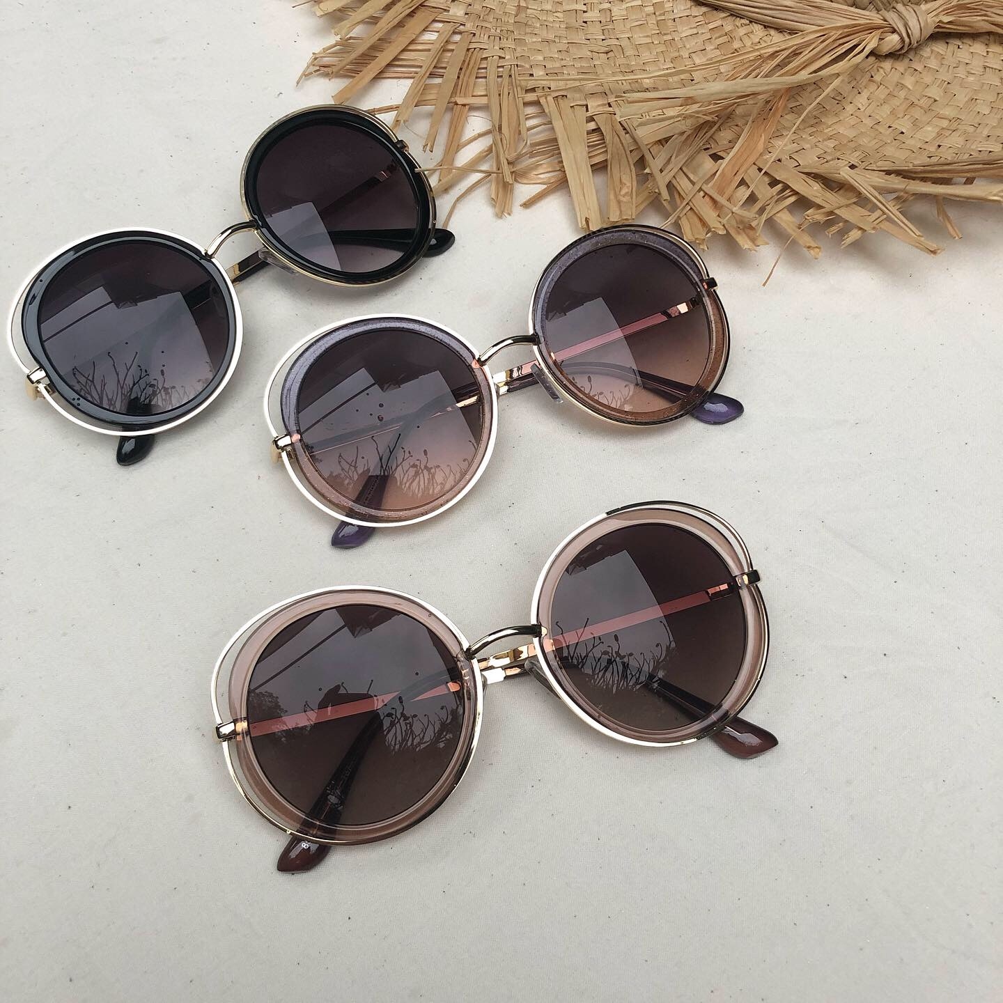 S0128153金屬大圓框鏡/三色