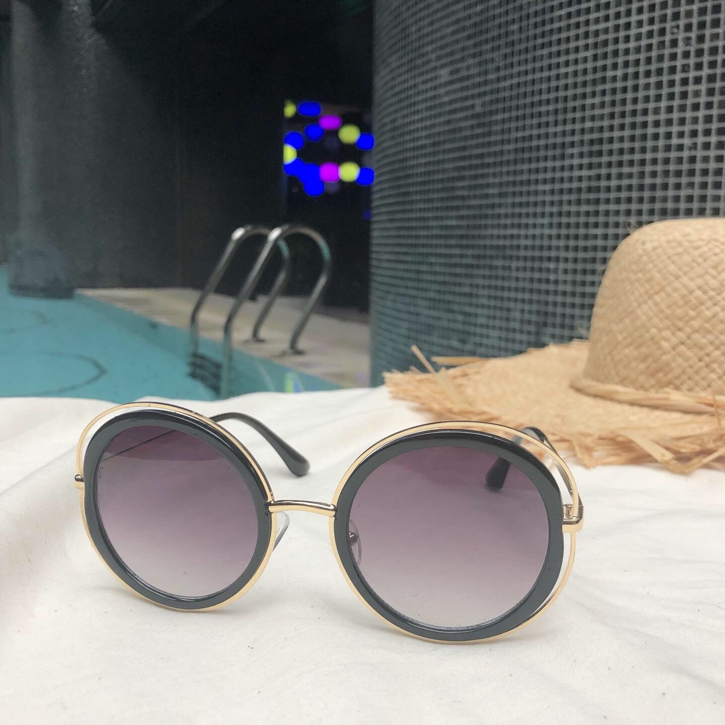 S0128153金屬大圓框鏡/三色