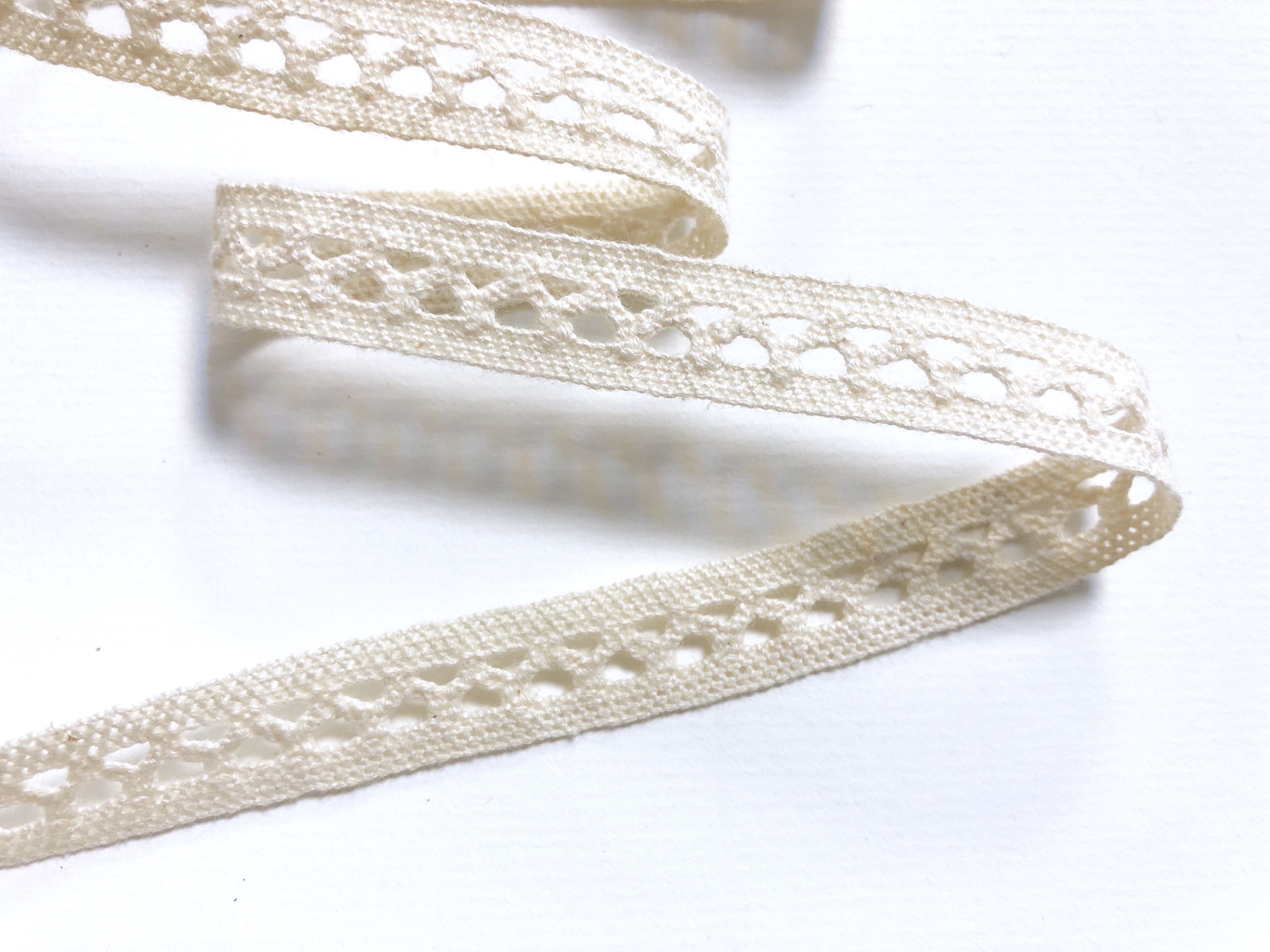 純棉蕾絲帶/雙邊小三角/12mm