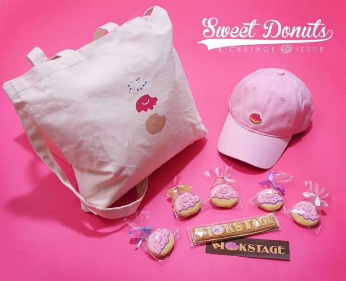 KICKSTAGE SWEET DONUTS TOTE BAG甜甜圈 手提 肩背 兩用 帆布袋 托特包【KS024】