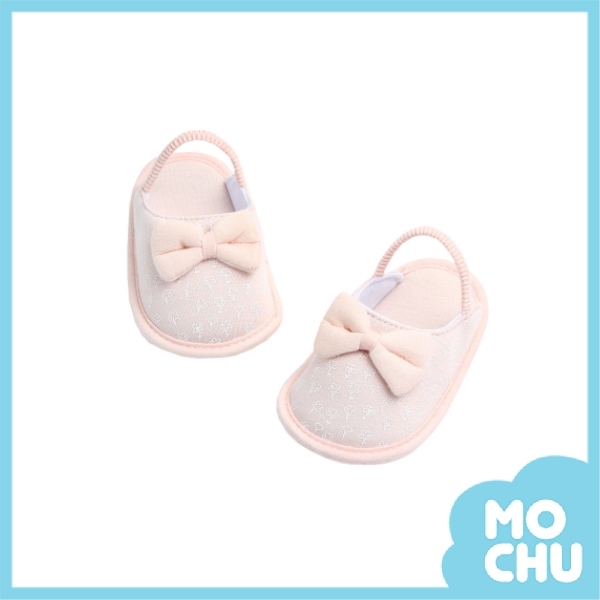 (12cm現貨)粉嫩蝴蝶結學步涼鞋