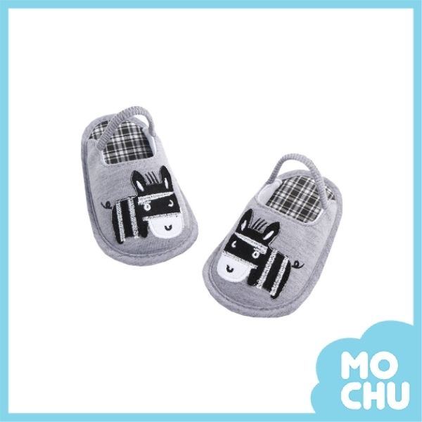 灰灰斑馬學步涼鞋