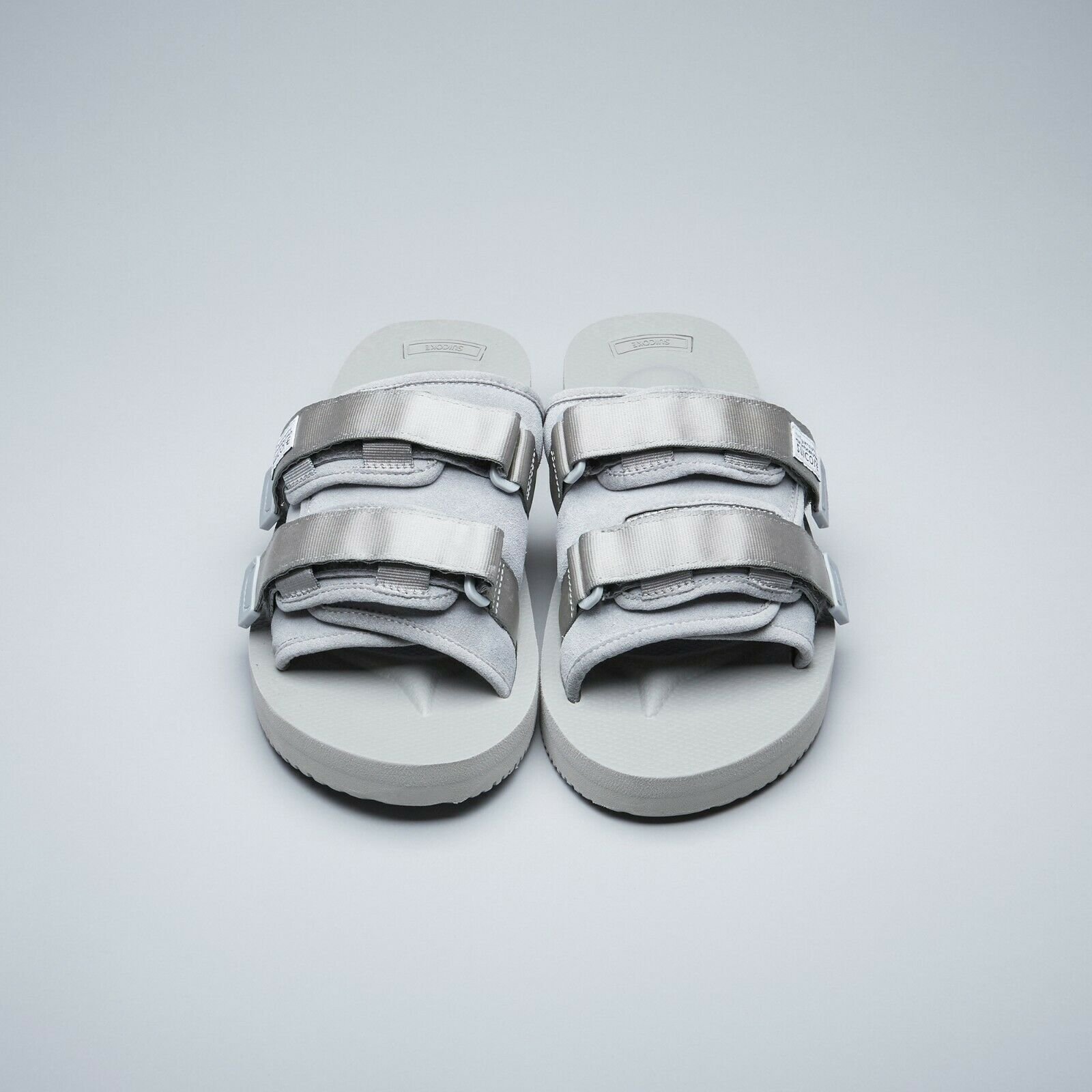 [出清商品售出無退換] SUICOKE MOTO-VS OG-056VS 銀灰 麂皮 魔鬼氈 拖鞋 VIBRAM 黃金大底【SK22056VSGY】