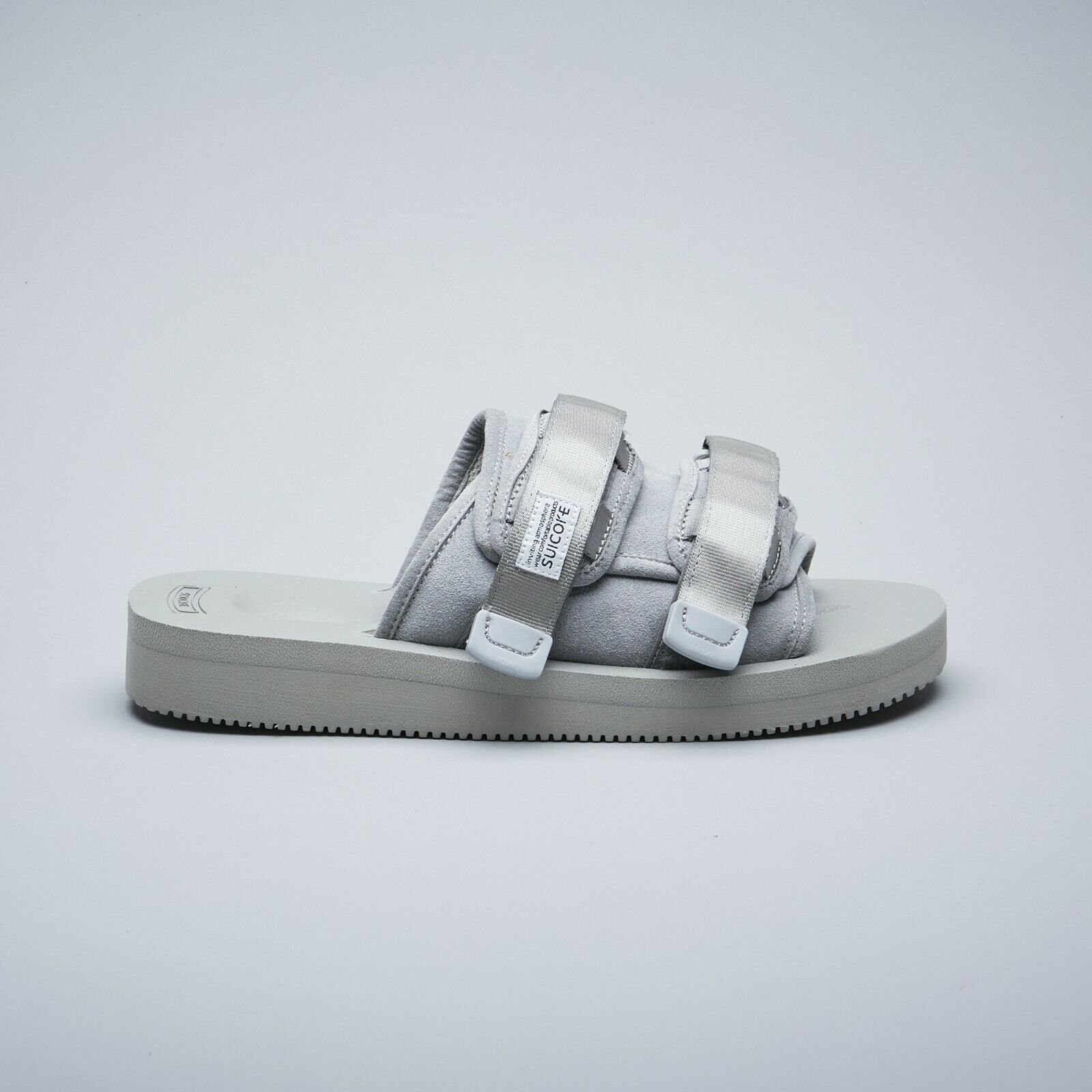 [出清商品售出無退換] SUICOKE MOTO-VS OG-056VS 銀灰 麂皮 魔鬼氈 拖鞋 VIBRAM 黃金大底【SK22056VSGY】