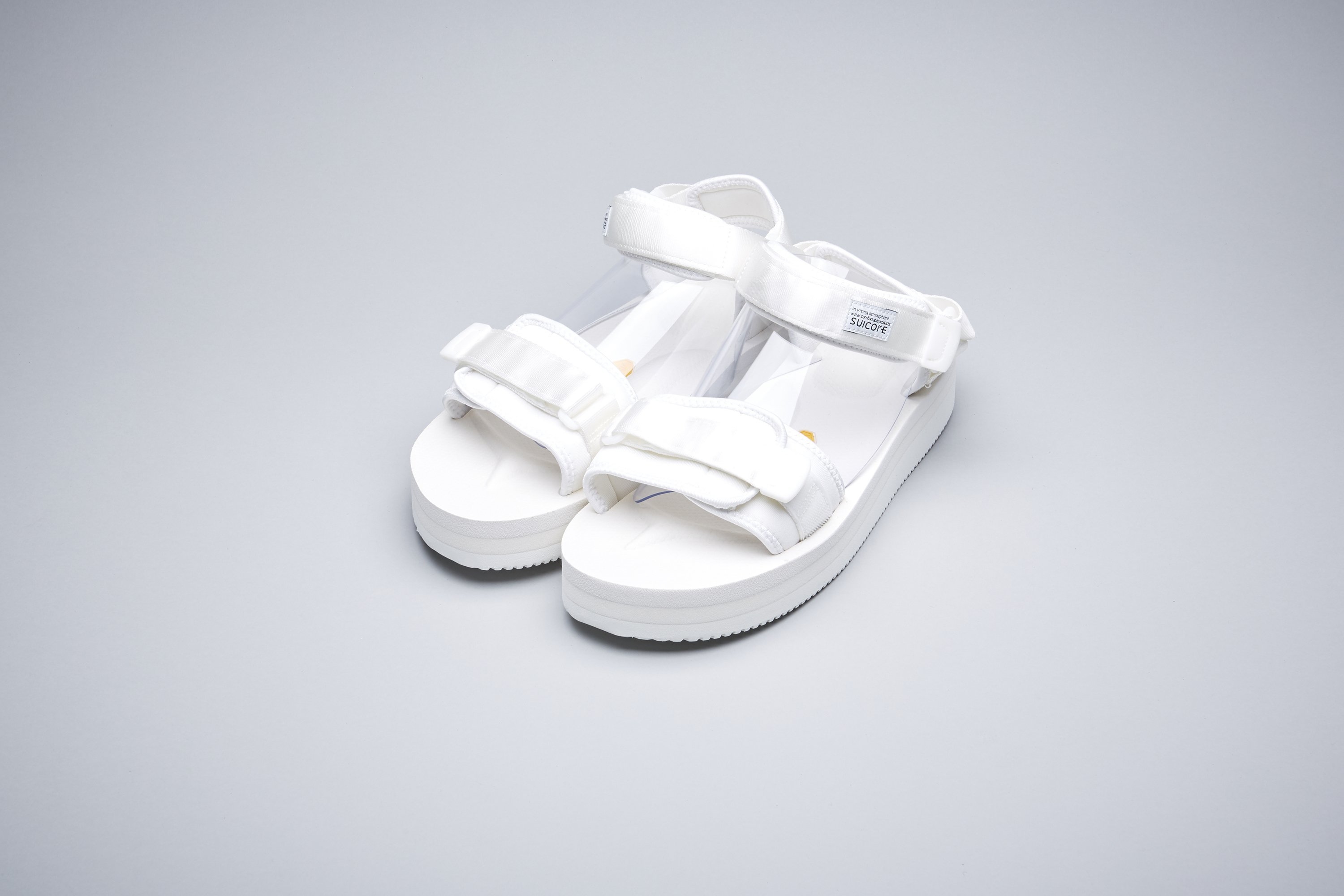 [出清商品售出無退換] SUICOKE CEL-VPO OG-064VPO 白色 兩線 厚底 涼鞋 魔鬼氈 黃金大底 VIBRAM【SK22064VPOWH】